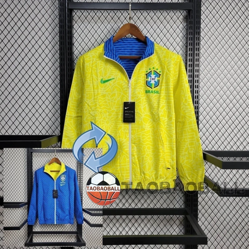 2024 Brazil Reversible Windbreaker Football Shirt