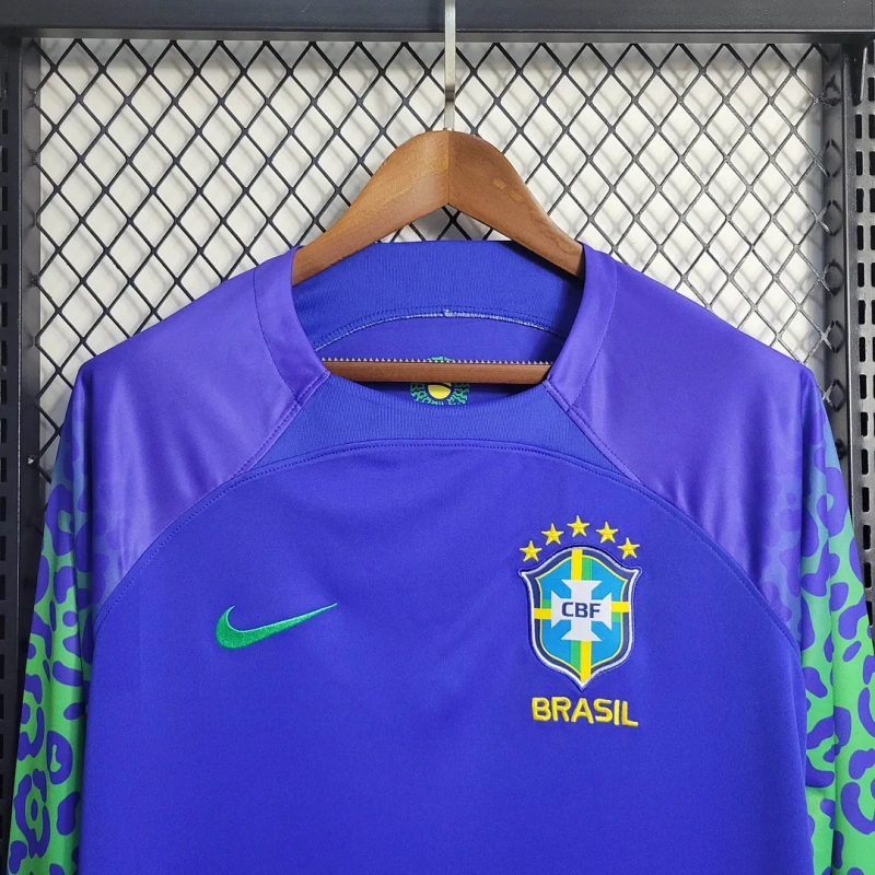 2023 Long Sleeve Brazil Away Football Shirt