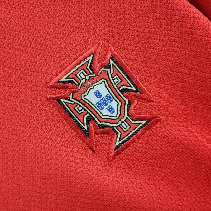 2024 Long Sleeve Portugal Home Football Shirt Kids