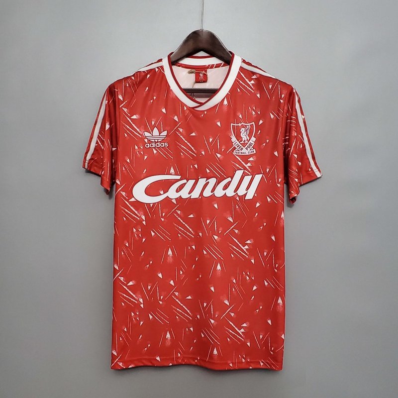 1989/1991 Retro Liverpool Home Football Shirt