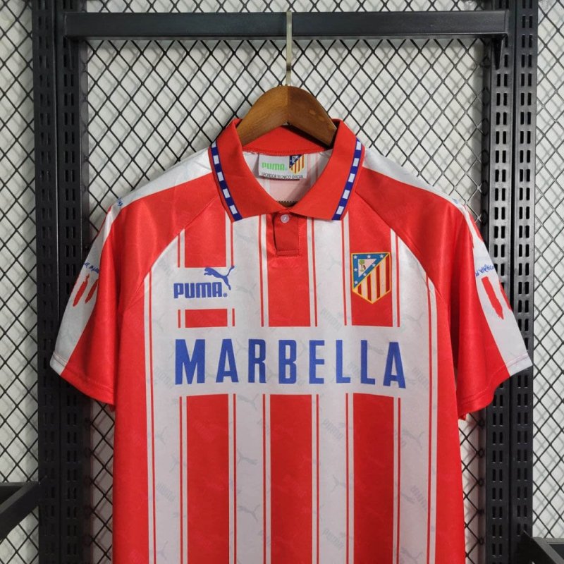 1995/1996 Retro Atletico Madrid Home Football Shirt