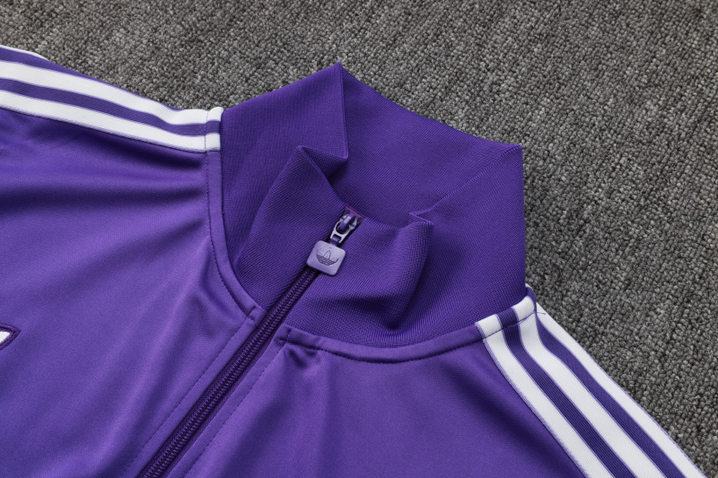 2025/26 Real Madrid Purple Retro Edition Full Zip Long Sleeve Suit