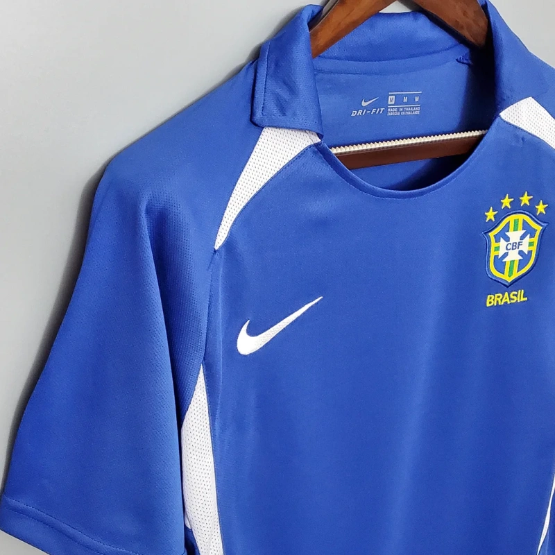 2002 Retro Brazil Away Football Shirt