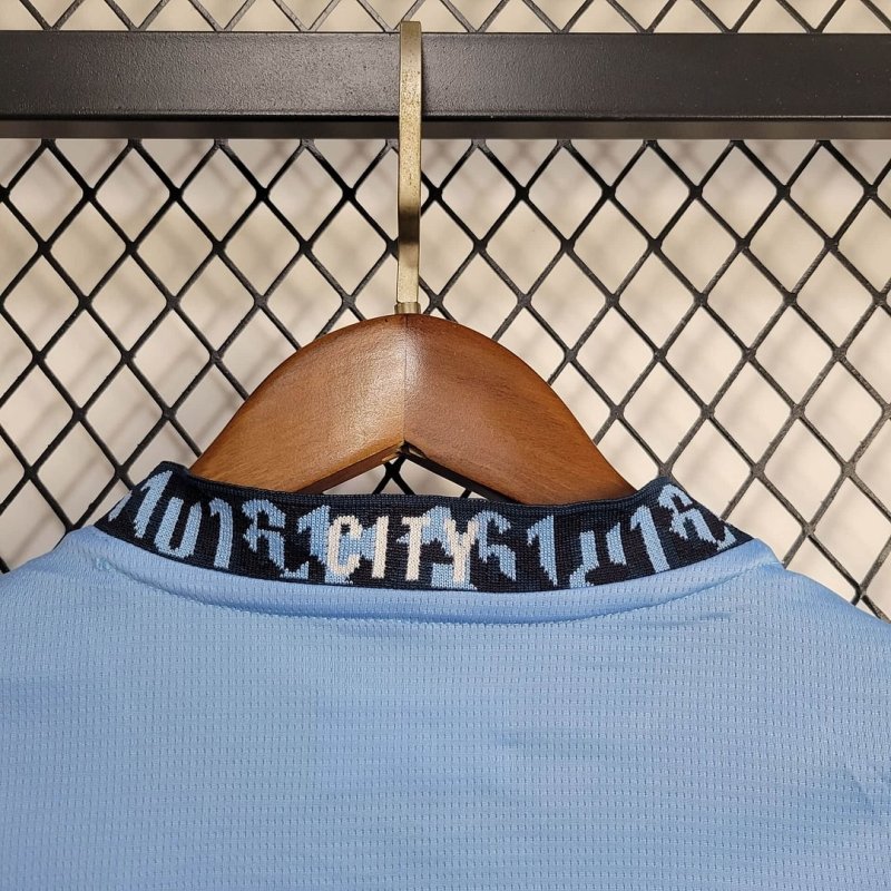 2024/2025 Long Sleeve Manchester City Home Football Shirt Kids Size