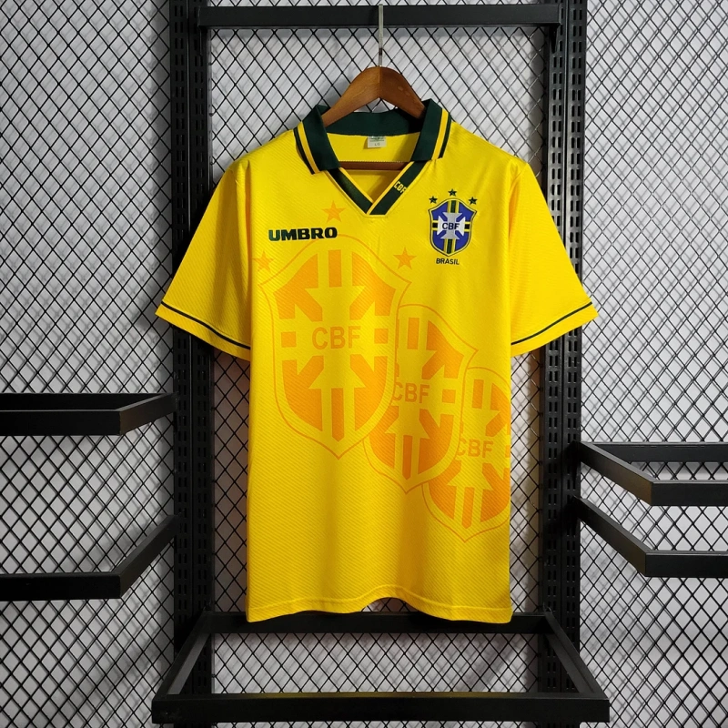 1996 Retro Brazil Home Football Shirt
