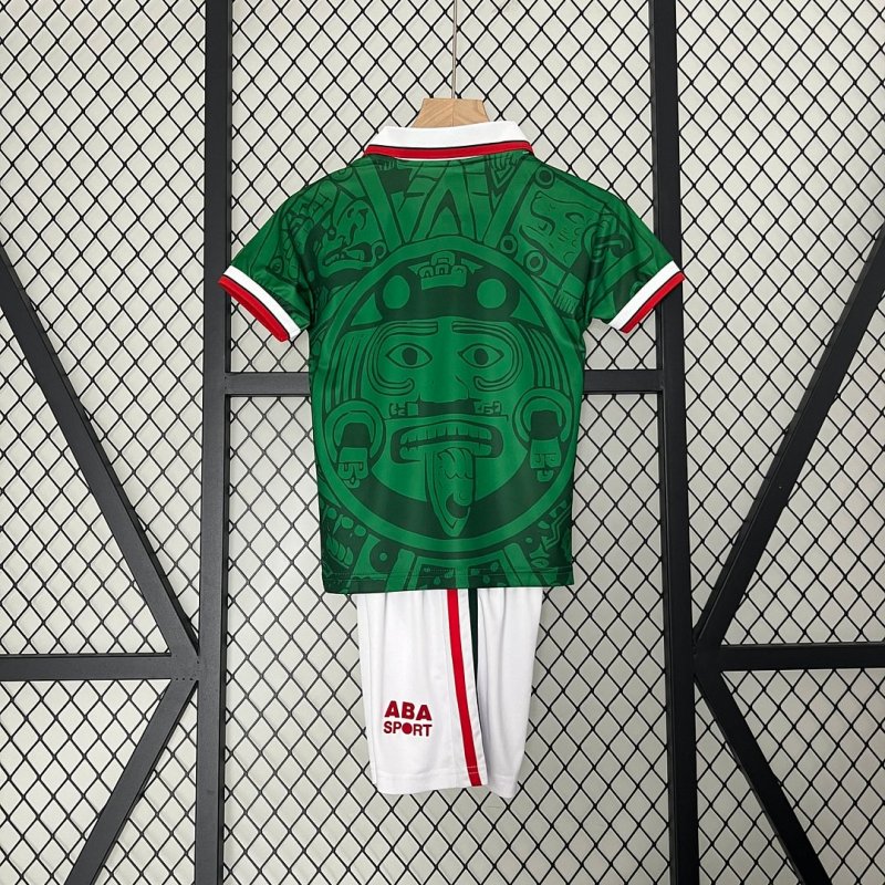 1998 Retro Mexico Home Football Shirt Kids