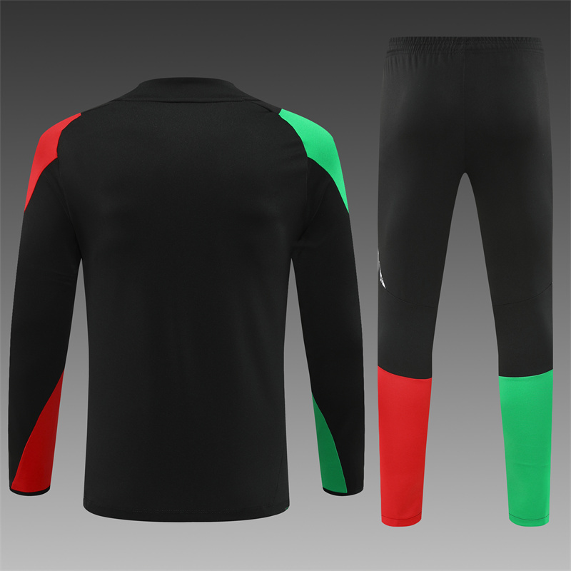 2024/2025 Players Edition Arsenal Pre-Match Black Half-zip training suit Football Jersey