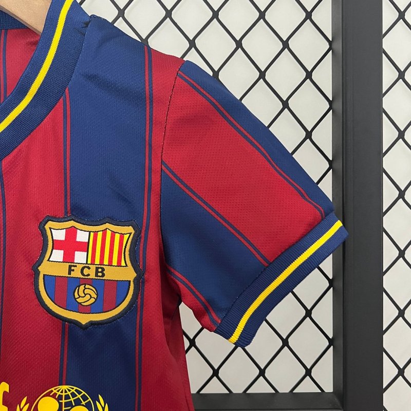 2009/2010 Retro Barcelona Home Football Shirt Kids Size