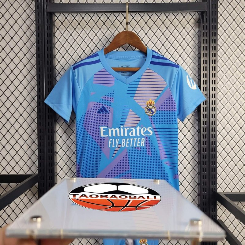 1:1 copy top quality 20242025 Real Madrid Goalkeeper Football Shirt Kids Size