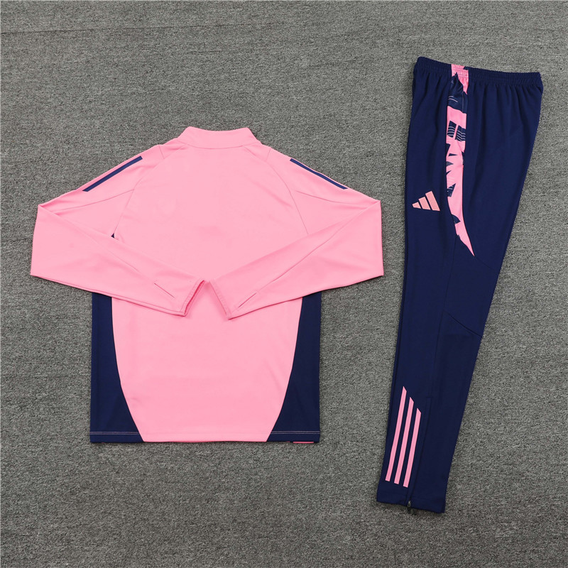 2024/2025 Players Edition Arsenal Pre Match Pink Half-zip training suit Football Jersey