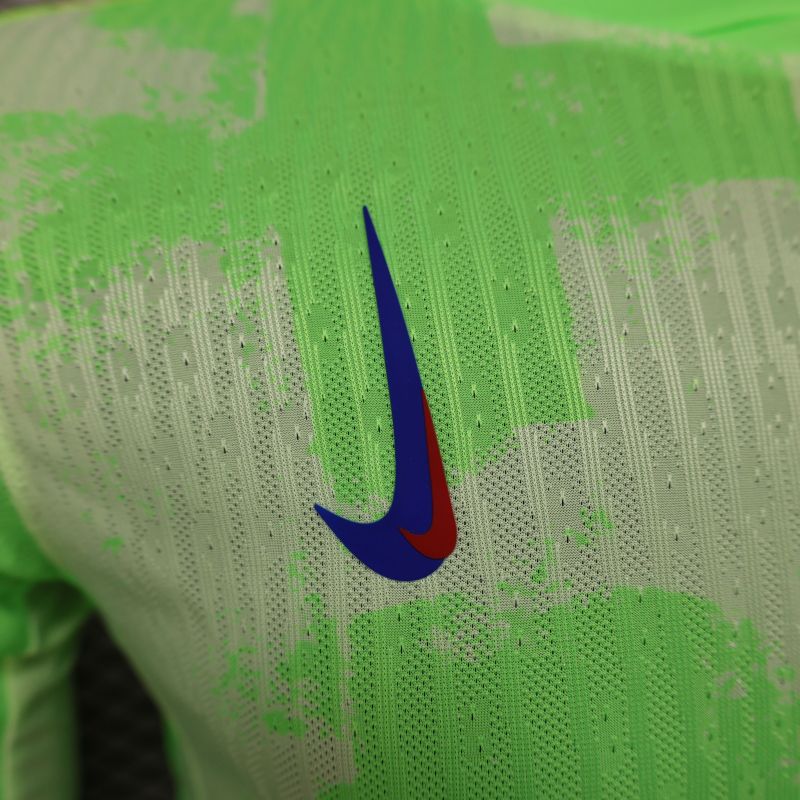 2024/2025 Player Edition Barcelona Green Long Sleeve Football Jersey