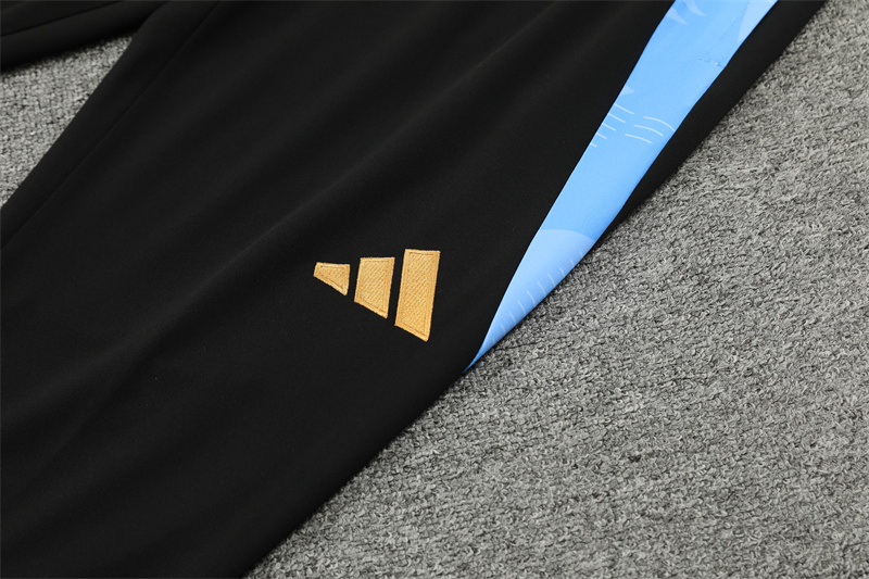 2024/2025 Player Edition Argentina Pre-Match Black Half-zip training suit Football Jersey