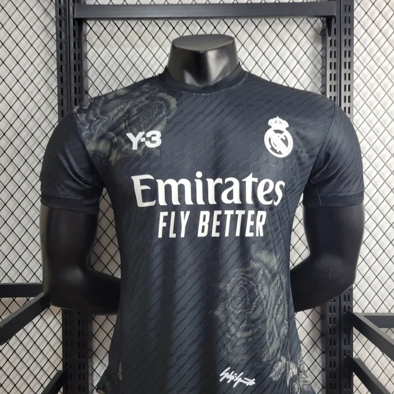 2024/2025 Player Version Real Madrid Y-3 Special Edition Black Football Shirt