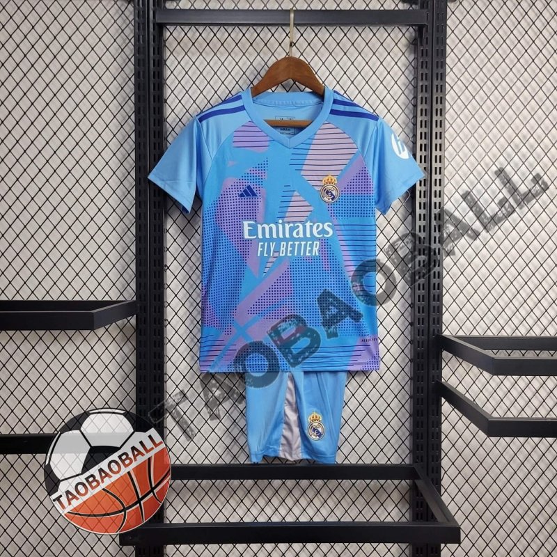 1:1 copy top quality 20242025 Real Madrid Goalkeeper Football Shirt Kids Size