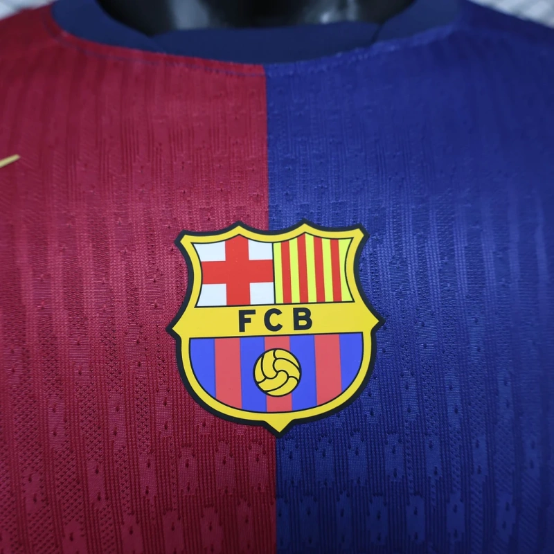 2024/2025 Long Sleeve Player Version Barcelona Home Football Shirt