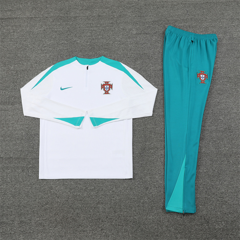2024/2025 Jersey Edition Portugal Prematch Jersey Half-zip training suit Football Jersey