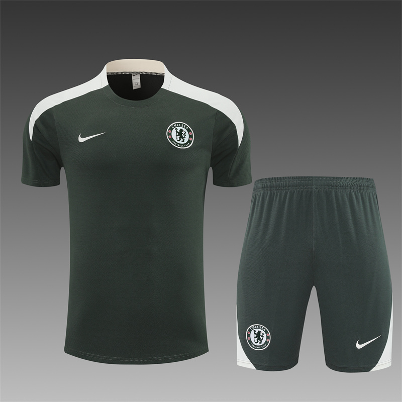 2025/26 Short Sleeve Chelsea Army Green Training Kit