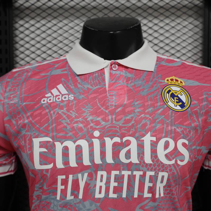 2024/2025 Player Edition Real Madrid Dragon Pink Football Jersey