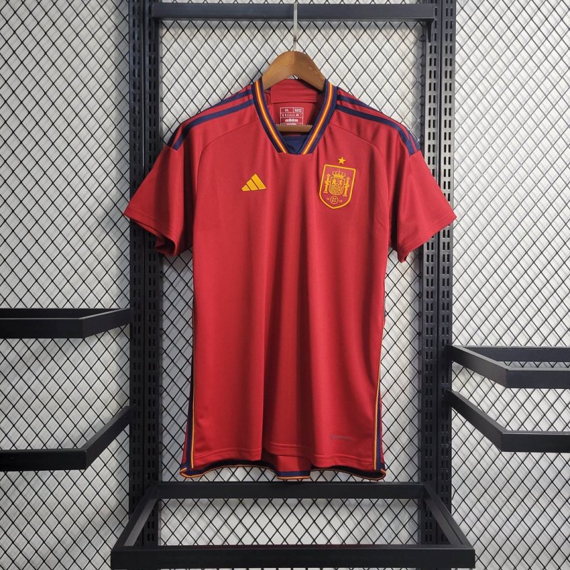 2022 Spain Home Football Shirt