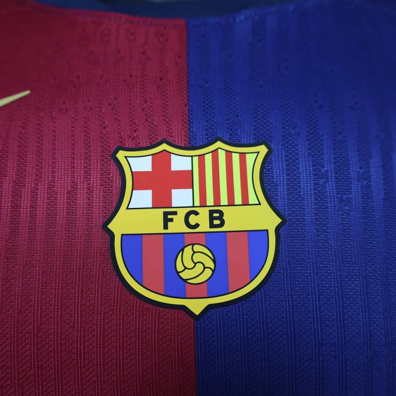 2024/2025 Long Sleeve Player Version Barcelona Home Football Shirt