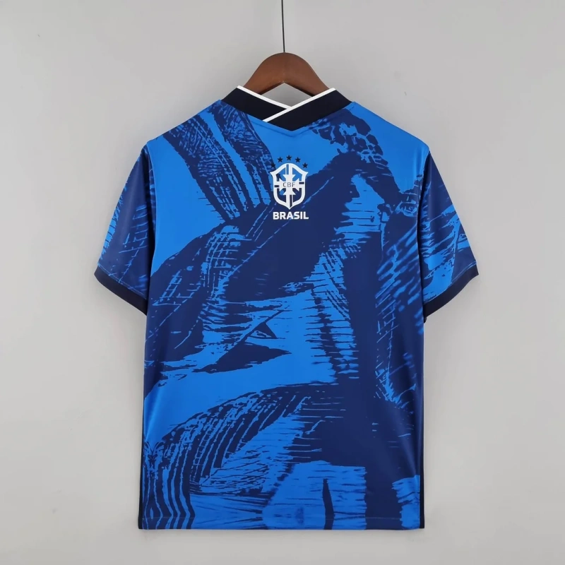 2022 Brazil Classic Blue Football Shirt