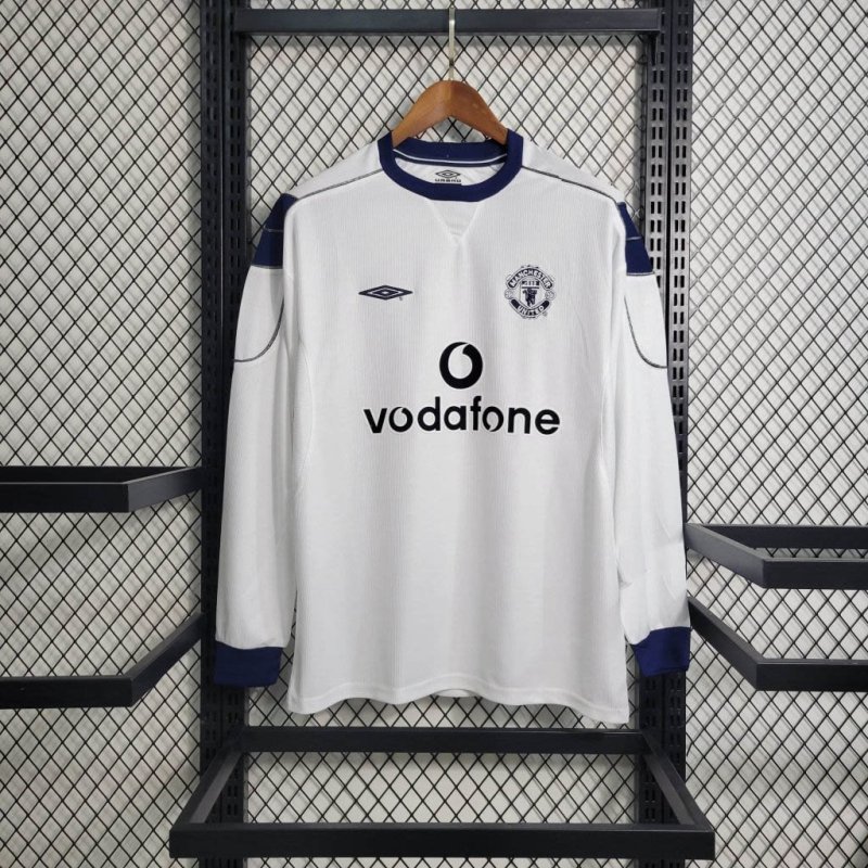 1999/2000 Vintage Long Sleeve Manchester United Away Football Shirt