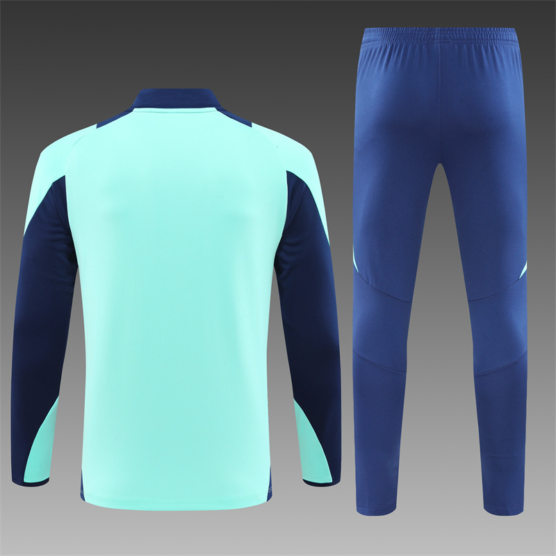 2024/2025 Players Edition Arsenal Pre Match Lake Blue Half-zip training suit Football Jersey