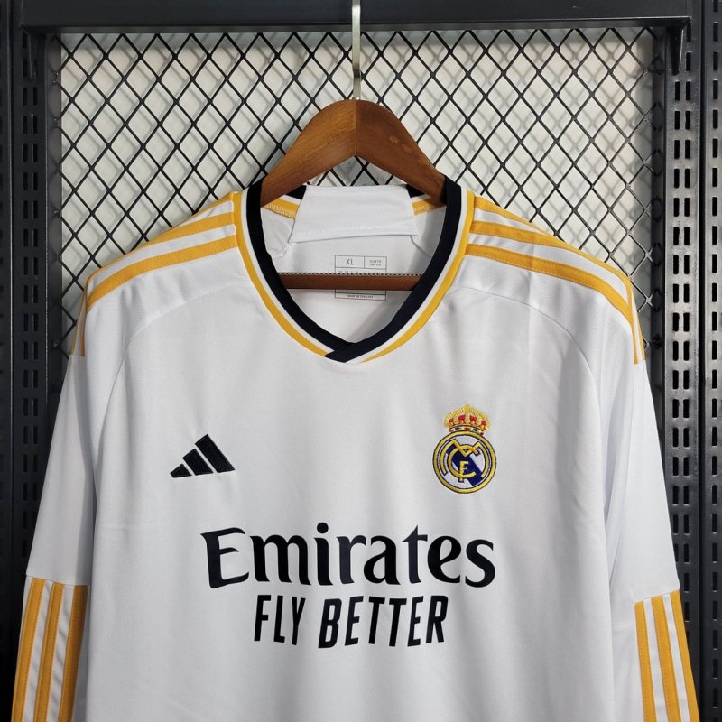 2024/2025 2023/2024 Long Sleeve Real Madrid Home Football Shirt
