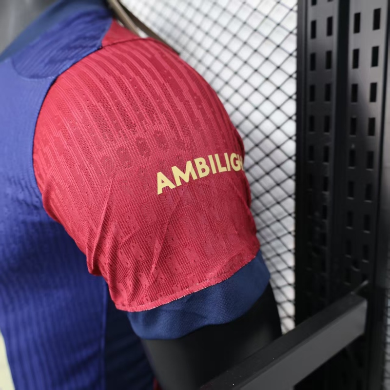 2025/26 Barcelona Home Player Edition Football Jersey with Advertising