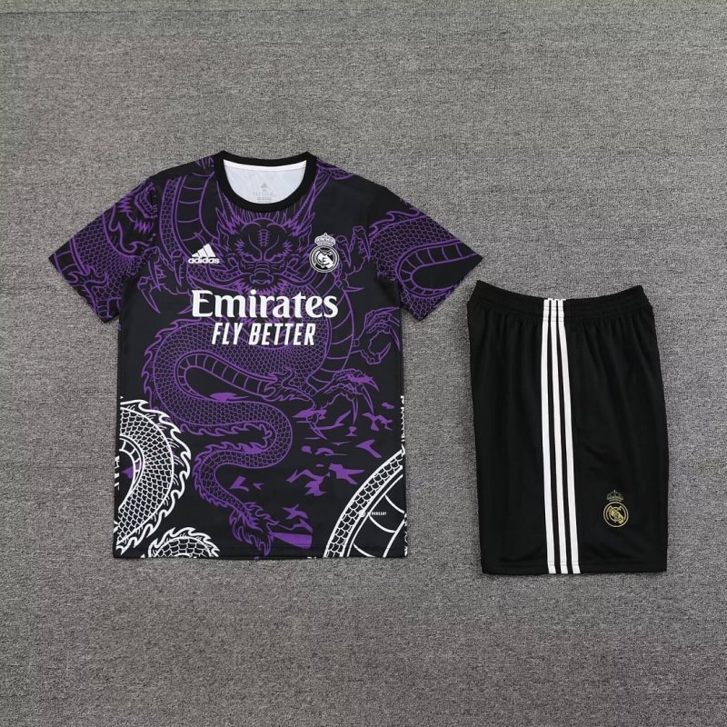 2024/2025 Real Madrid Training Wear Purple Suit Shirt