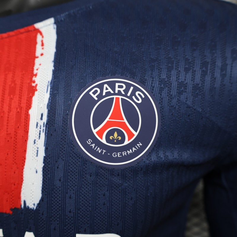2024/2025 Player Edition Paris Home Long Sleeve Football Jersey