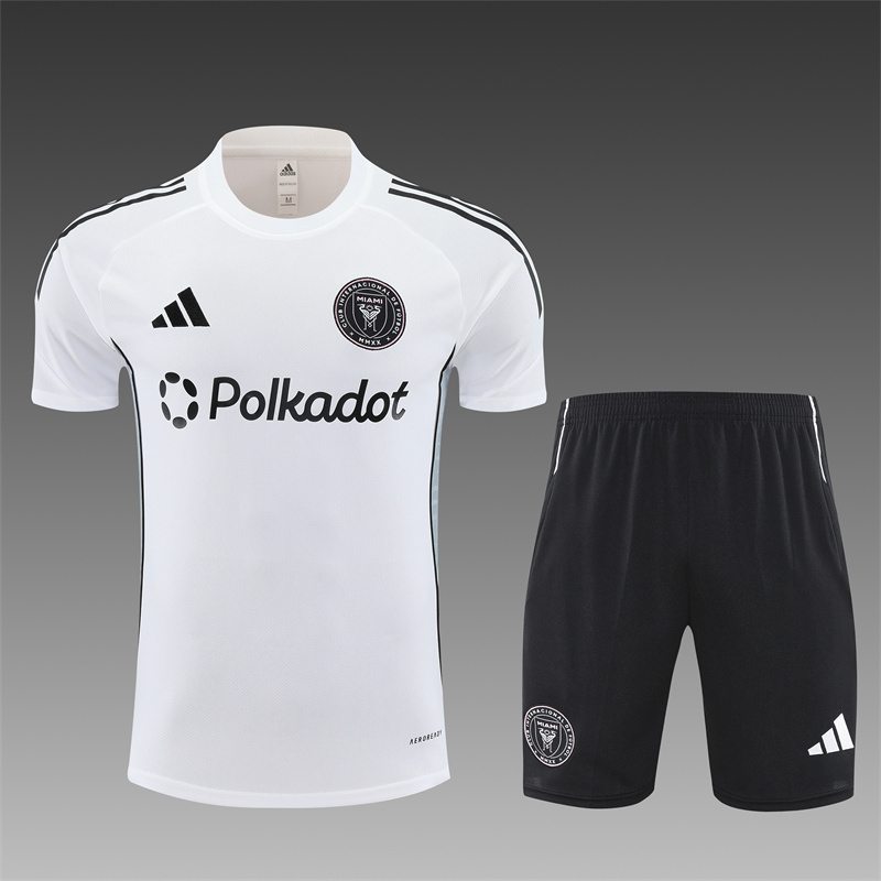 2025/26 Short Sleeve Miami White Training Set(Kids Size)