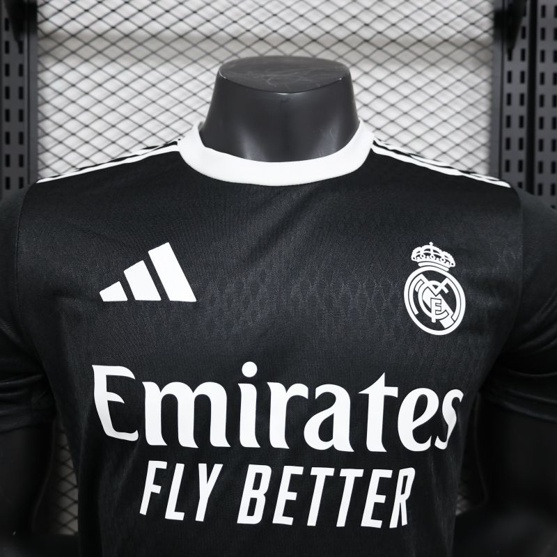2024/2025 Player Edition Real Madrid Goalkeeper Black Football Jersey