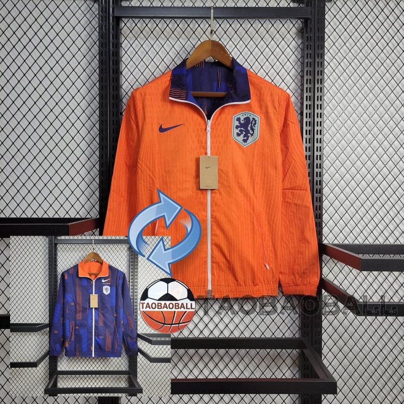 2024 Netherlands Reversible Windbreaker Football Shirt