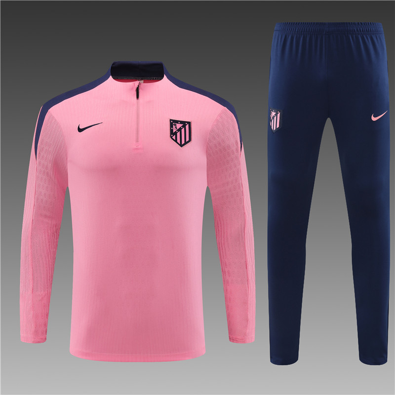 2024/2025 Player Edition Atletico Pink Half-zip training suit Football Jersey