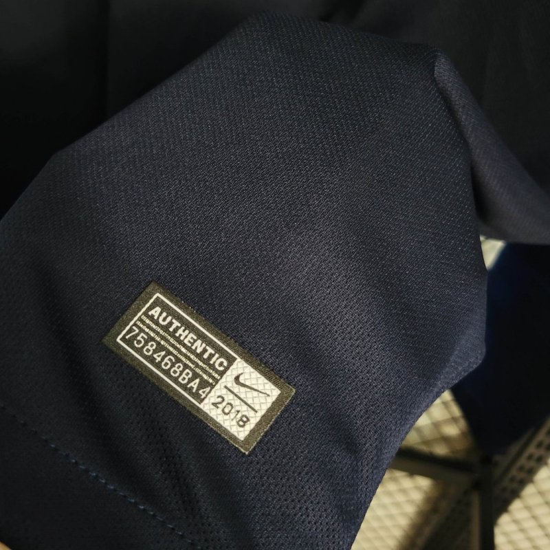 2018 Retro Long Sleeve France Home Football Shirt