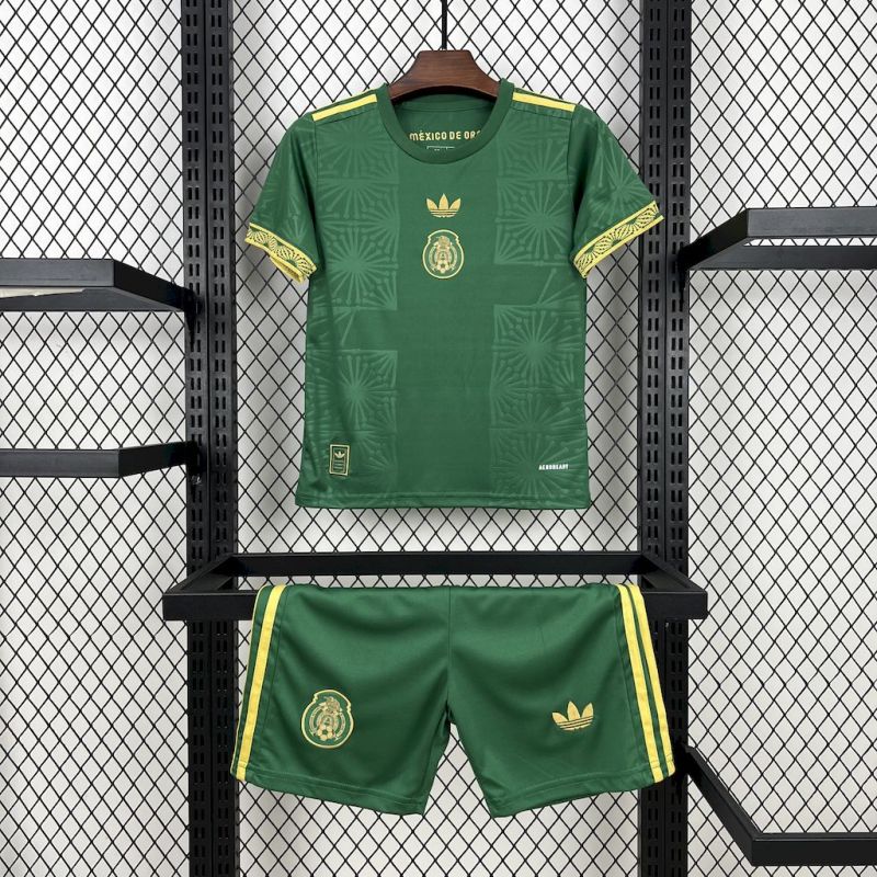 2025/26 Mexico gold green jersey for kids