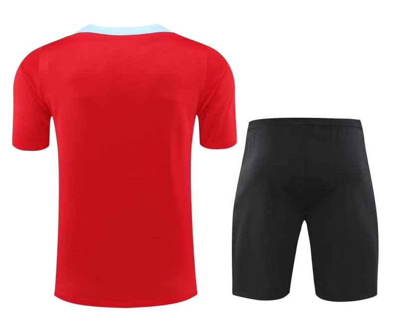20242025 Barcelona Training Wear Red Suit Shirt