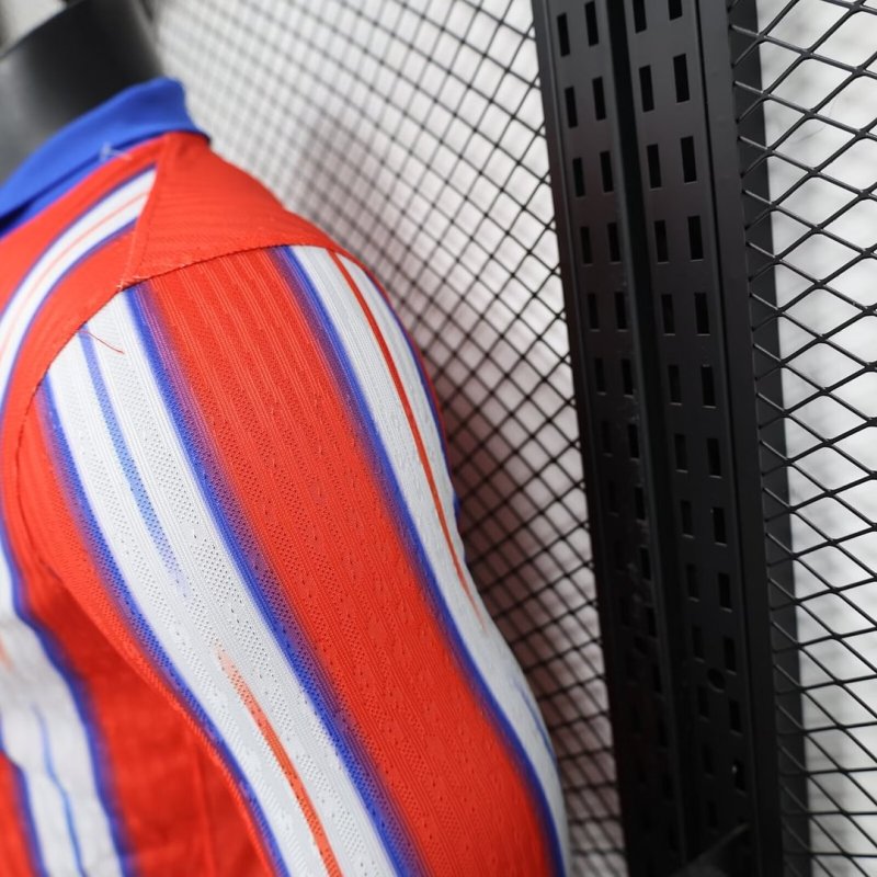 2024/2025 Player Version Long Sleeve Atletico Madrid Home Football Shirt