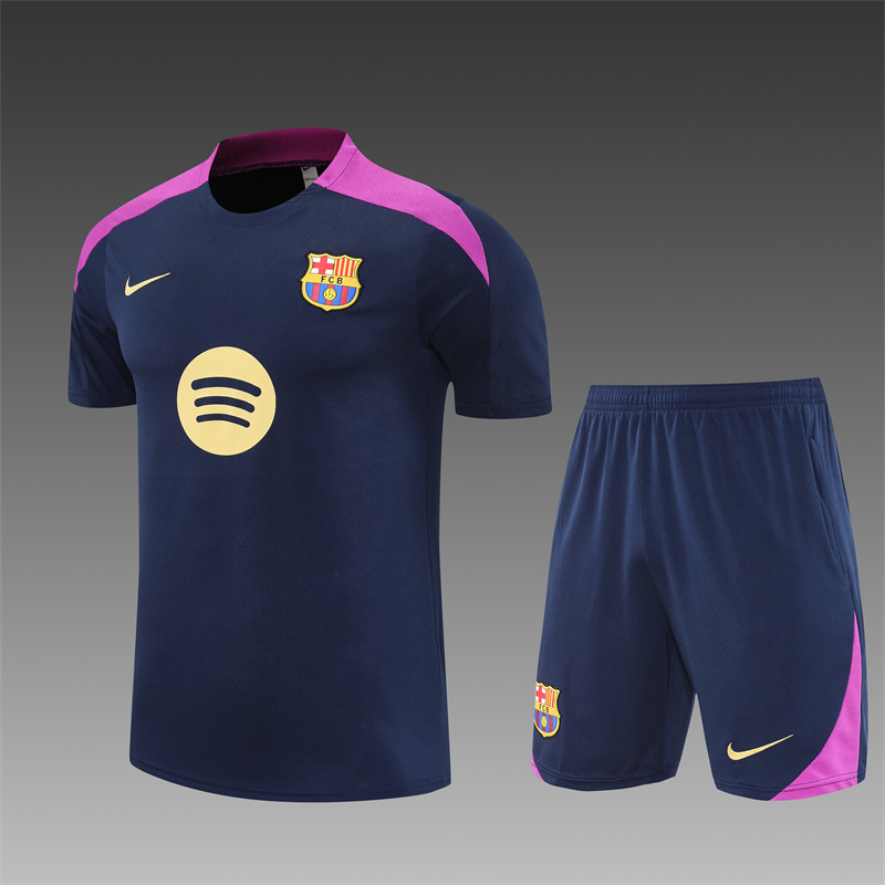 2025/26 Short Sleeve Barca Royal Blue Training Suit