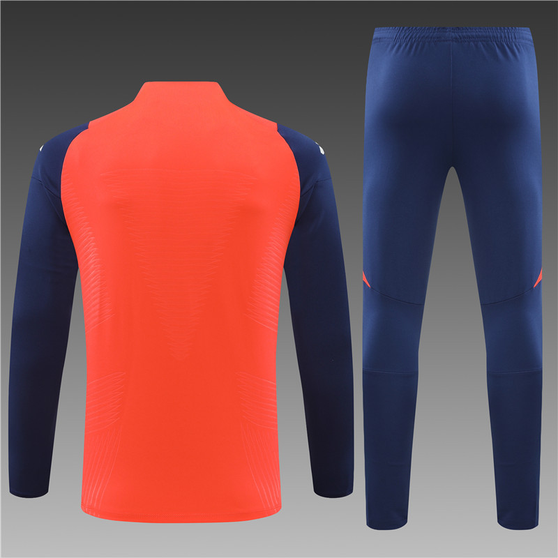 2024/2025 Player Edition Manchester United orange-red Half-zip training suit Football jerseys
