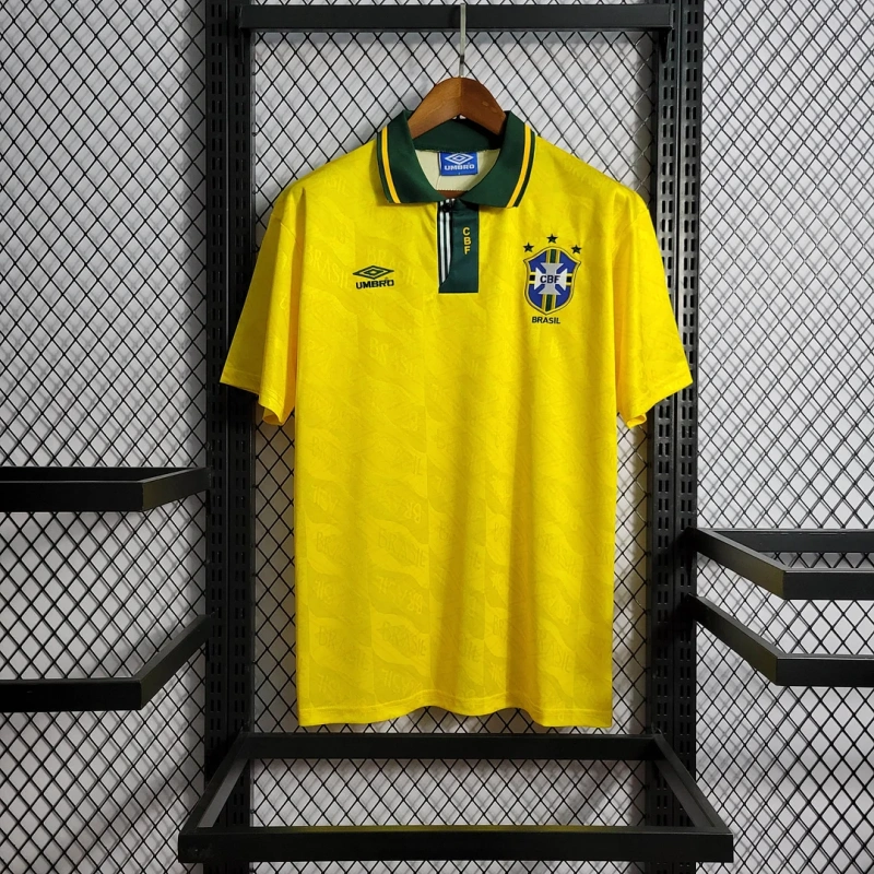 1992 Retro Brazil Home Football Shirt
