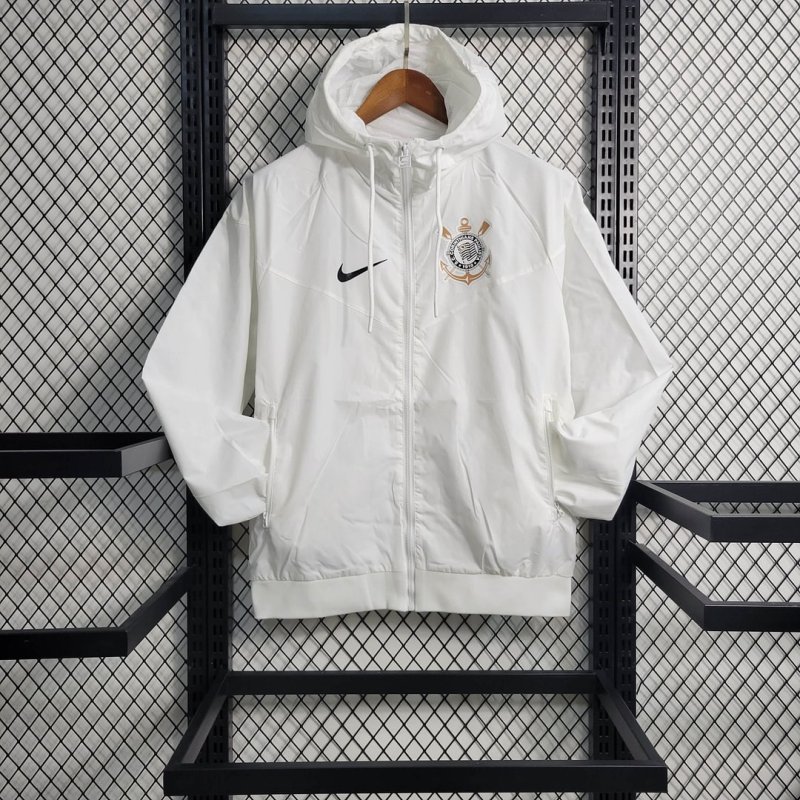 1:1 copy top quality  2023/2024 Corinthians Windbreaker White Football Shirt