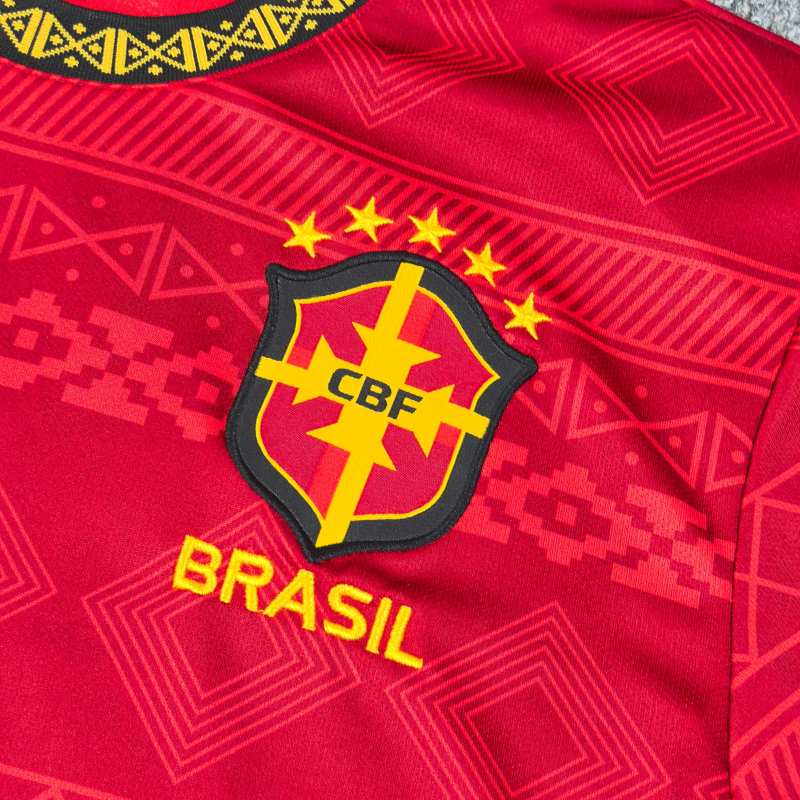 2025/2026 Brazil Away Red Football Shirt (Fan Edition)