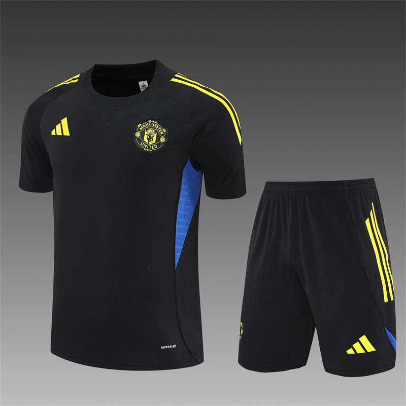 2025/26 short sleeve Manchester United black training suit