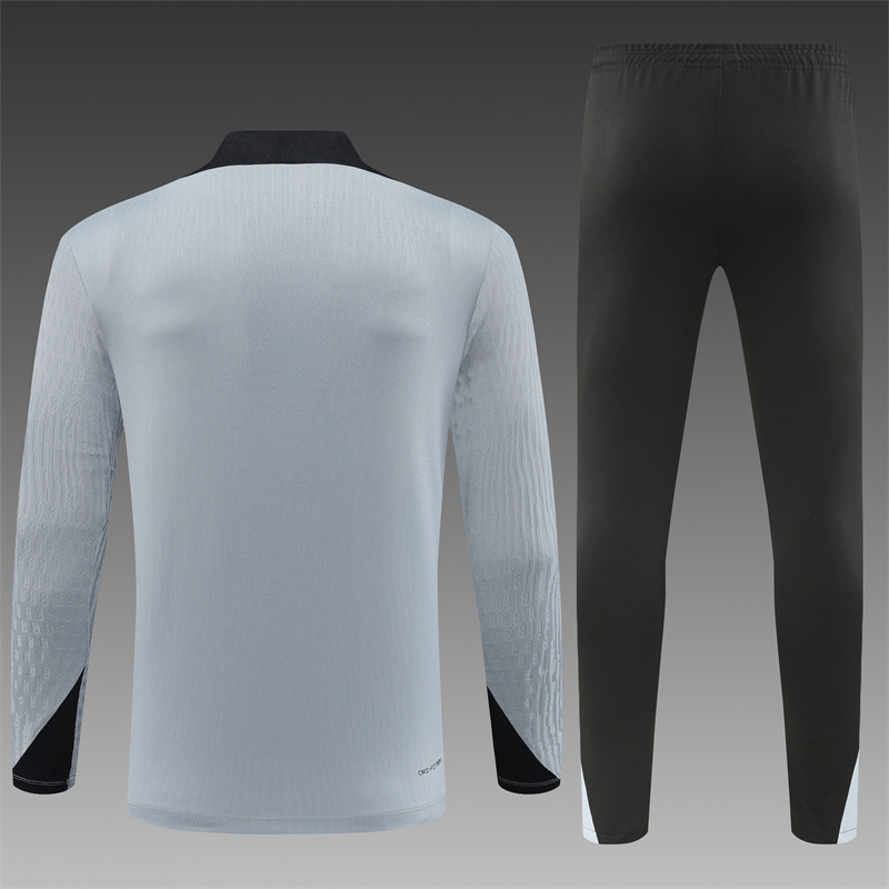 2024/2025 Player Edition South Korea Pre-Match Jersey Light Grey Half-zip training suit Football Jersey
