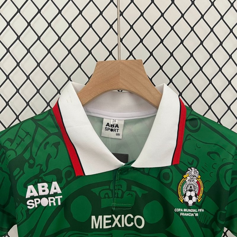 1998 Retro Mexico Home Football Shirt Kids