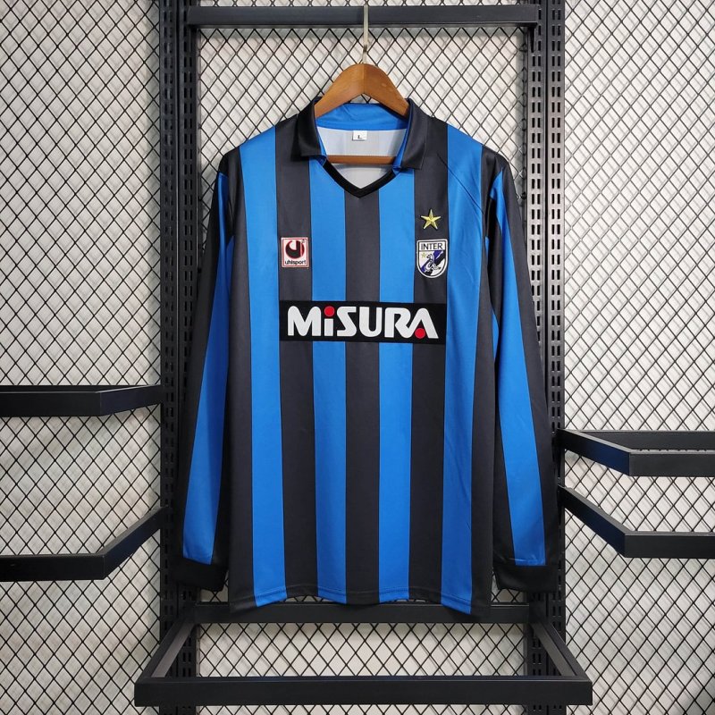 1988/1989 Retro Long Sleeve Inter Milan Home Football Shirt