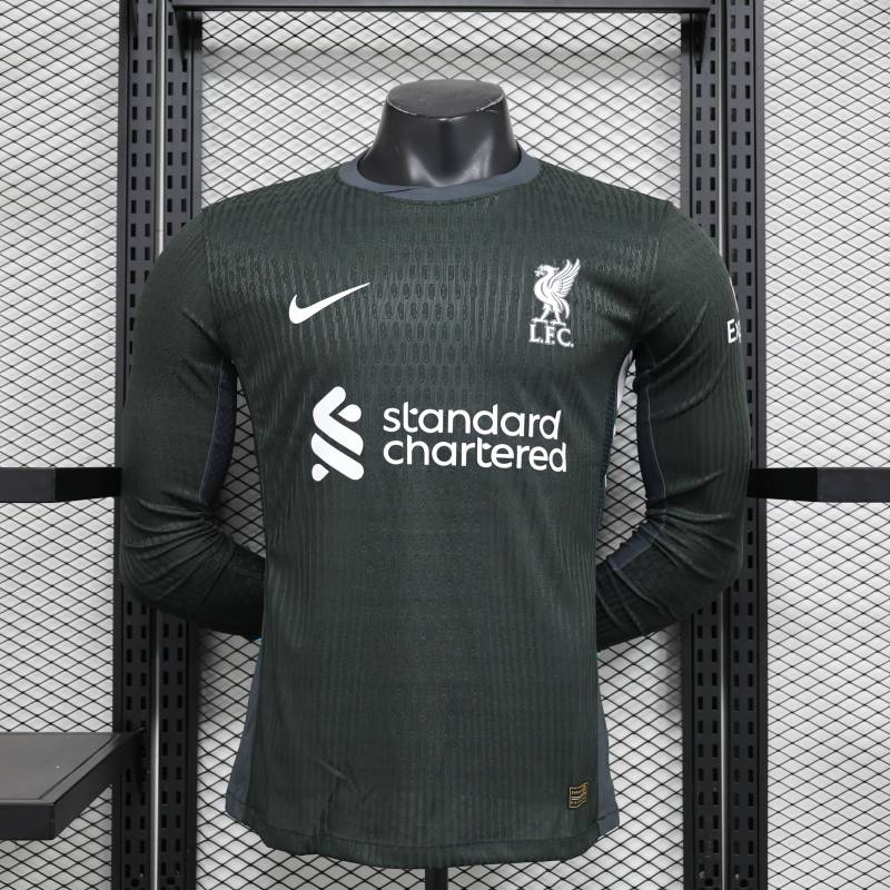 2024/2025 Players Edition Liverpool Black Long Sleeve Football Jersey