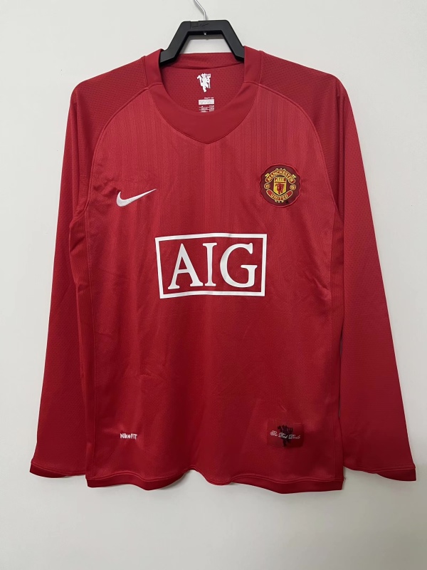 07/08 Manchester United Retro Home League Plate Long Sleeve